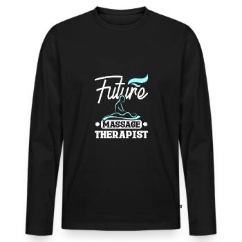 Masseuse Massage Therapy Future Massage therapist - Männer Premium Bio Langarmshirt - Schwarz - Vorne - Nico (187cm)