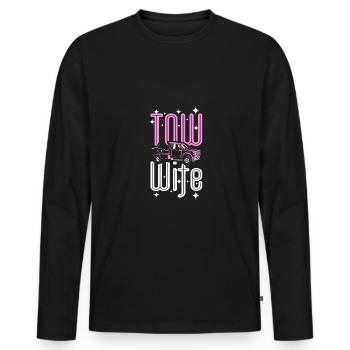 Femme de remorquage, femme de conducteur de dépanneuse - T-shirt manches longues Premium bio Homme - noir - Devant - Nico (187cm)