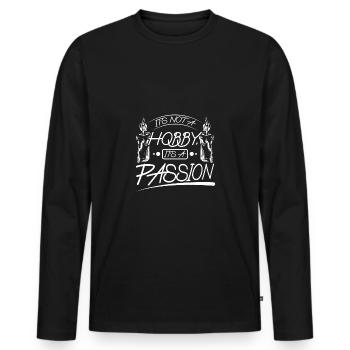 It's not a hobby It's a passion candle making - Men's Premium Organic Long Sleeve Shirt - black - Front - Nico (187cm)