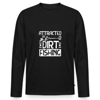 Attirée par la pêche sale - T-shirt manches longues Premium bio Homme - noir - Devant - Nico (187cm)