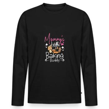 Children Mommy's little baking buddy - Men's Premium Organic Long Sleeve Shirt - black - Front - Nico (187cm)