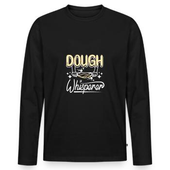 Baking bread, dough whisperer - Men's Premium Organic Long Sleeve Shirt - black - Front - Nico (187cm)