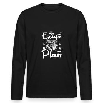 My escape plan play accordion - Men's Premium Organic Long Sleeve Shirt - black - Front - Nico (187cm)