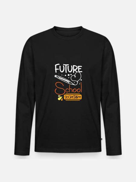 Future school secretary - Men's Premium Organic Long Sleeve Shirt - black