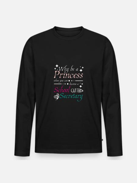 Princess school secretary - Men's Premium Organic Long Sleeve Shirt - black