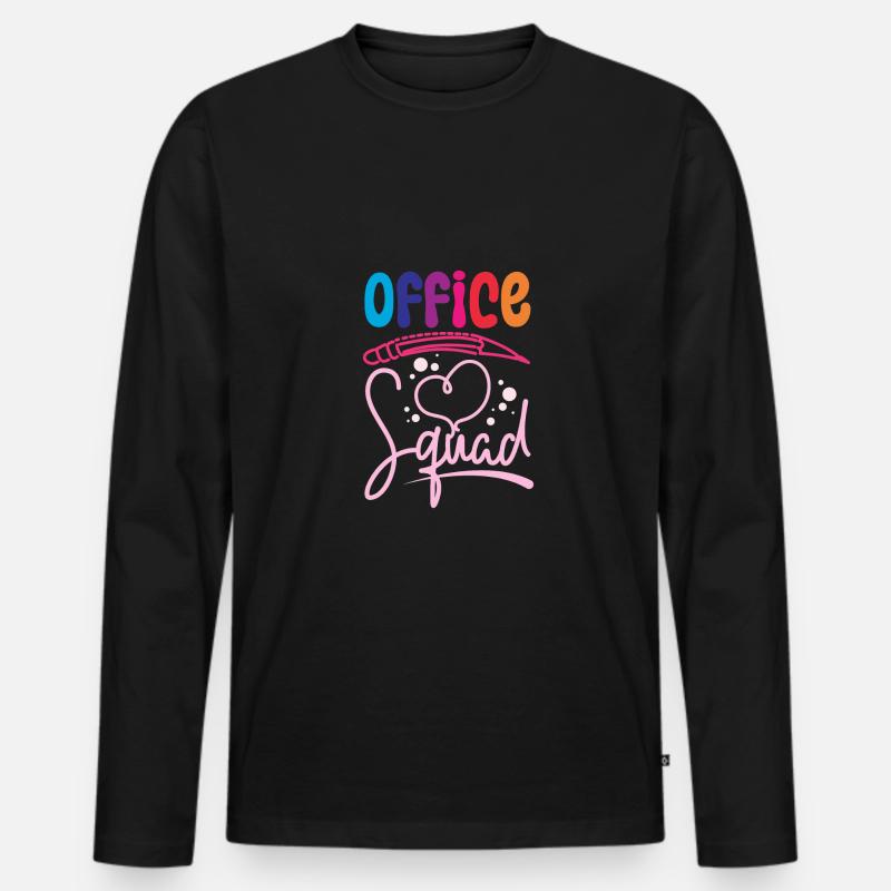 School Secretary Office squad - Männer Premium Bio Langarmshirt - Schwarz
