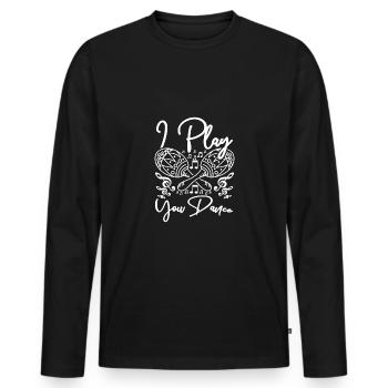 I play maracas you dance - Men's Premium Organic Long Sleeve Shirt - black - Front - Nico (187cm)