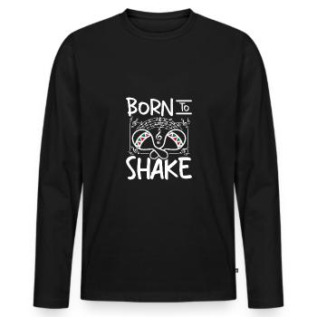 Né pour secouer les maracas - T-shirt manches longues Premium bio Homme - noir - Devant - Nico (187cm)