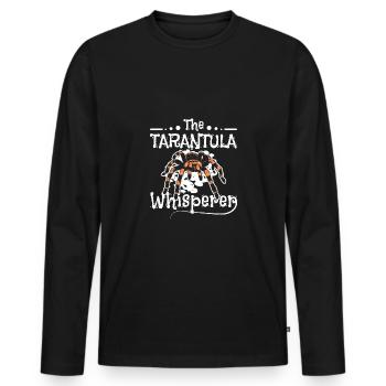 Le chuchoteur de tarentule araignée - T-shirt manches longues Premium bio Homme - noir - Devant - Nico (187cm)