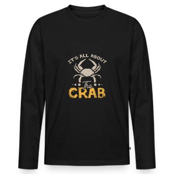 Crabbing It's all about the crab - Männer Premium Bio Langarmshirt - Schwarz - Vorne - Nico (187cm)