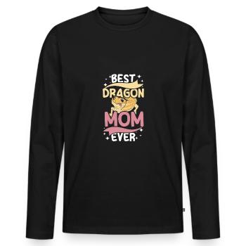 Best bearded dragon mom ever - Men's Premium Organic Long Sleeve Shirt - black - Front - Nico (187cm)