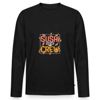 Sushi making crew - Männer Premium Bio Langarmshirt - Schwarz - Vorne - Nico (187cm)