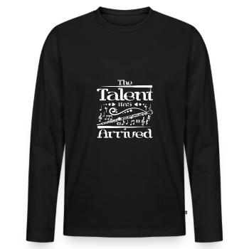 Le talent est arrivé Joueur de hautbois - T-shirt manches longues Premium bio Homme - noir - Devant - Nico (187cm)