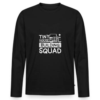 Tiny House Building Squad - Männer Premium Bio Langarmshirt - Schwarz - Vorne - Nico (187cm)
