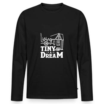 Living the Tiny House dream - Männer Premium Bio Langarmshirt - Schwarz - Vorne - Nico (187cm)