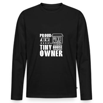 Proud new tiny house owner - Männer Premium Bio Langarmshirt - Schwarz - Vorne - Nico (187cm)