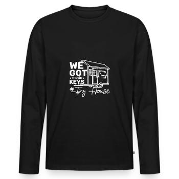 Nous avons eu les clés de la petite maison - T-shirt manches longues Premium bio Homme - noir - Devant - Nico (187cm)