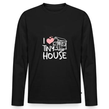 Tiny house builder - Männer Premium Bio Langarmshirt - Schwarz - Vorne - Nico (187cm)
