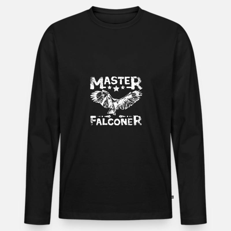 Master falconer - Männer Premium Bio Langarmshirt - Schwarz
