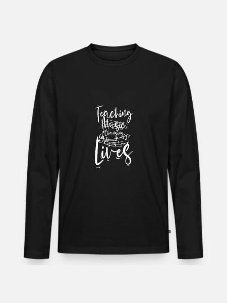 Teaching music changing lives - Men's Premium Organic Long Sleeve Shirt - black