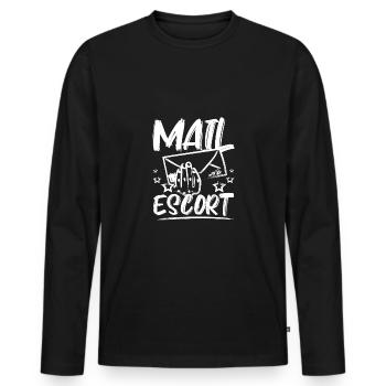 Funny Mail lady Mail escort - Männer Premium Bio Langarmshirt - Schwarz - Vorne - Nico (187cm)