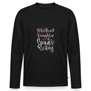 Mom Mother Daughter Spa Day - Men's Premium Organic Long Sleeve Shirt - black - Front - Nico (187cm)