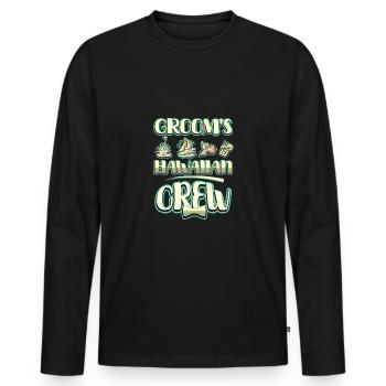 Groomsmen Groom's hawaiian crew - Men's Premium Organic Long Sleeve Shirt - black - Front - Nico (187cm)