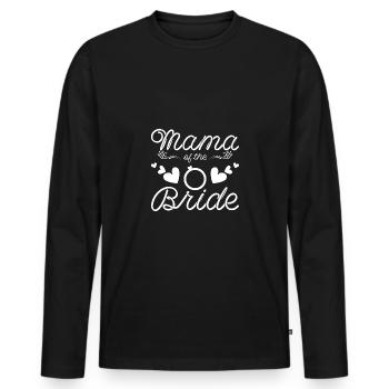 Mère Maman de la mariée Maman de la mariée - T-shirt manches longues Premium bio Homme - noir - Devant - Nico (187cm)