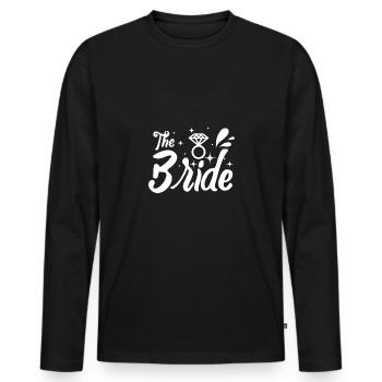 Team Bride I'm getting married the Bride - Men's Premium Organic Long Sleeve Shirt - black - Front - Nico (187cm)