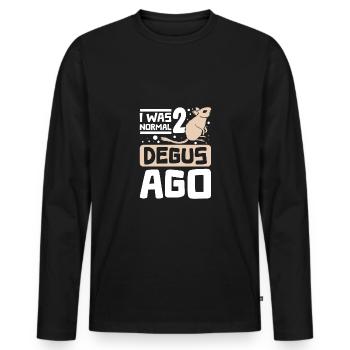 I was normal two degus ago - Männer Premium Bio Langarmshirt - Schwarz - Vorne - Nico (187cm)