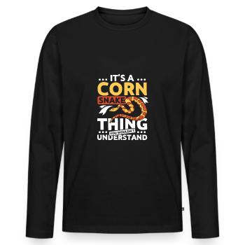 It's a corn snake thing you wouldn't understand - Men's Premium Organic Long Sleeve Shirt - black - Front - Nico (187cm)