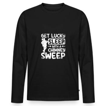 Dormez avec un ramoneur - T-shirt manches longues Premium bio Homme - noir - Devant - Nico (187cm)
