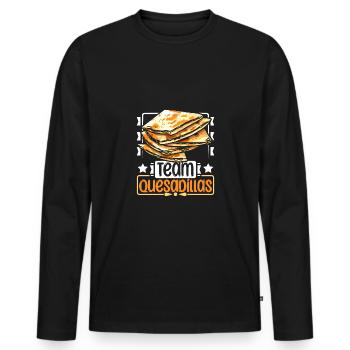 Team Quesadillas - Men's Premium Organic Long Sleeve Shirt - black - Front - Nico (187cm)