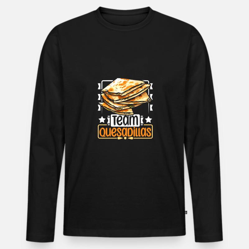 Team Quesadillas - Männer Premium Bio Langarmshirt - Schwarz