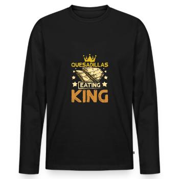 Quesadillas eating king - Men's Premium Organic Long Sleeve Shirt - black - Front - Nico (187cm)