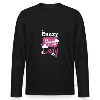 Soap making crazy soap lady - Männer Premium Bio Langarmshirt - Schwarz - Vorne - Nico (187cm)