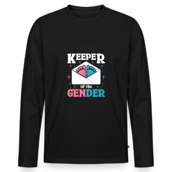 Keeper of the gender - Men's Premium Organic Long Sleeve Shirt - black - Front - Nico (187cm)