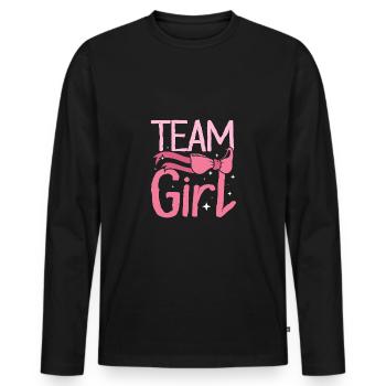 Gender Reveal Team girl - Männer Premium Bio Langarmshirt - Schwarz - Vorne - Nico (187cm)