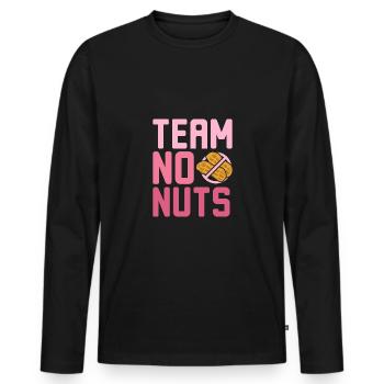Gender Reveal Team girl no nuts - Männer Premium Bio Langarmshirt - Schwarz - Vorne - Nico (187cm)