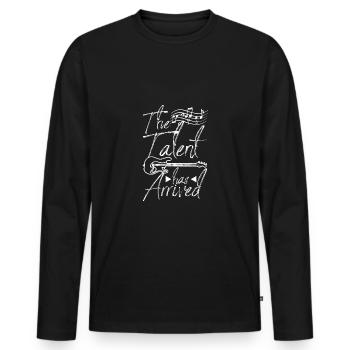The talent has arrived bassist - Männer Premium Bio Langarmshirt - Schwarz - Vorne - Nico (187cm)
