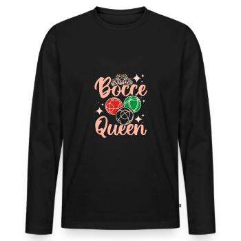 Backyard Game Sports Player Bocce Ball Queen - Männer Premium Bio Langarmshirt - Schwarz - Vorne - Nico (187cm)