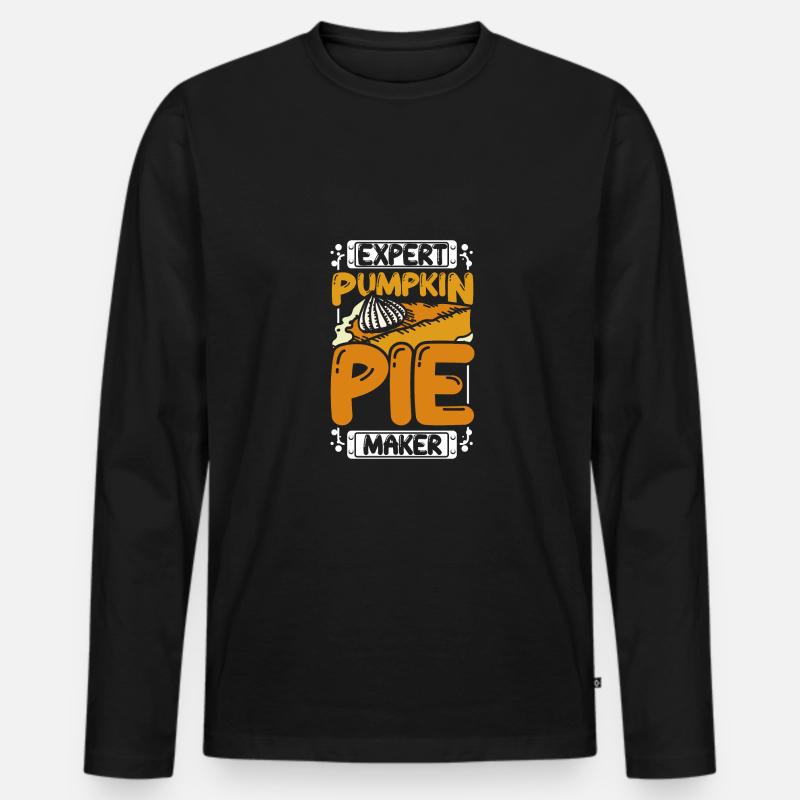 Expert pumpkin pie maker - Männer Premium Bio Langarmshirt - Schwarz