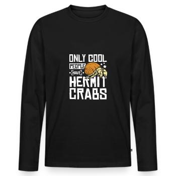 Seules les personnes cool ont des bernard-l’ermite - T-shirt manches longues Premium bio Homme - noir - Devant - Nico (187cm)