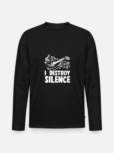 I destroy silence Oud - Men's Premium Organic Long Sleeve Shirt - black
