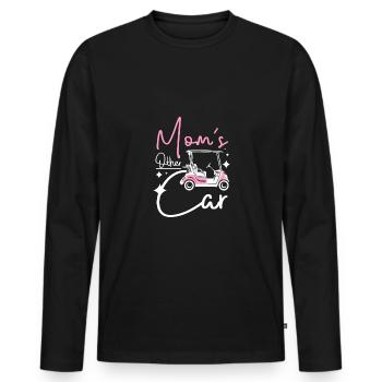 Mother's day Golfing golf cart Mom's other car - Men's Premium Organic Long Sleeve Shirt - black - Front - Nico (187cm)