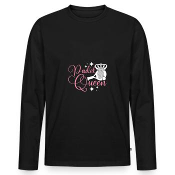 Women Padel Tennis Queen - Men's Premium Organic Long Sleeve Shirt - black - Front - Nico (187cm)