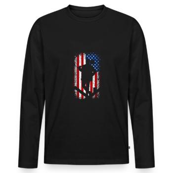 Usa american flag 4th of july chimney sweep - Männer Premium Bio Langarmshirt - Schwarz - Vorne - Nico (187cm)