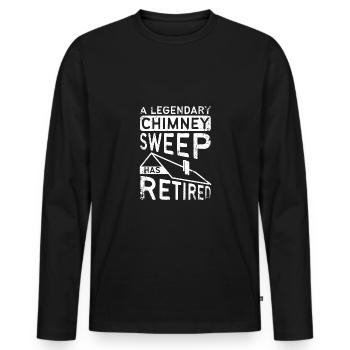 A legendary chimney sweep has retired - Männer Premium Bio Langarmshirt - Schwarz - Vorne - Nico (187cm)