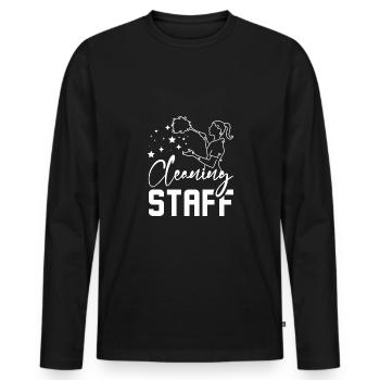 Housekeeping cleaning staff - Männer Premium Bio Langarmshirt - Schwarz - Vorne - Nico (187cm)