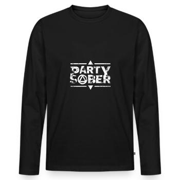 Sobriety Party Sober - Männer Premium Bio Langarmshirt - Schwarz - Vorne - Nico (187cm)